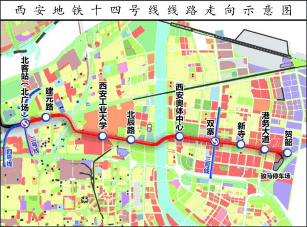 西安地鐵14號(hào)線最新線路圖，城市發(fā)展的脈絡(luò)與未來(lái)展望